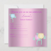 tulipe rose brillant doux 16 invitation (Dos)
