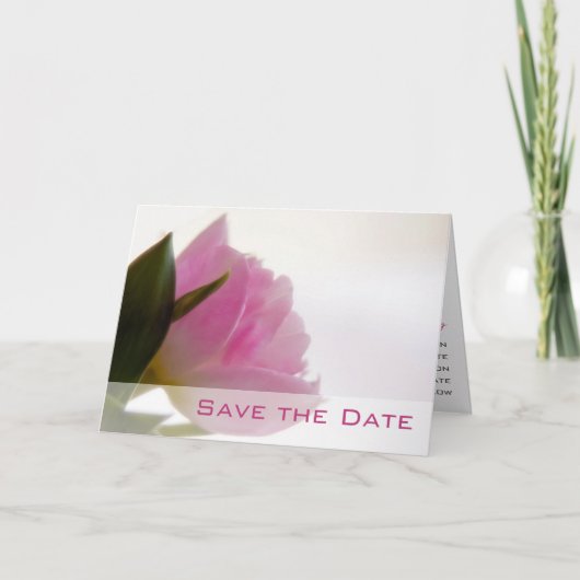 Tulipe rose ・ Enregistrer la carte de date (Devant)