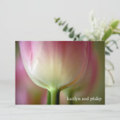 Tulipe rose ・ Faire-part de mariage (Debout devant)