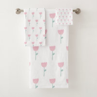 Tulipe rose Flore Minimaliste Simple Fille mignonn
