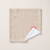 Tulipe rose moderne sur fond beige clair (Gant de toilette)