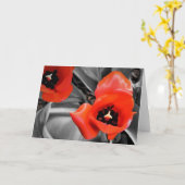 Tulipe rouge, carte (Fleur jaune)