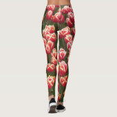 Tulipe rouge et blanche Legging (Dos)