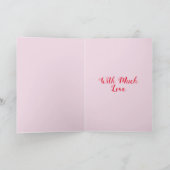 Tulipe Tulipe Fleur rose rouge Carte d'anniversair (Intérieur)