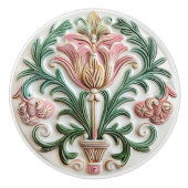 Tulipe victorienne Charme en céramique bouton Toul (Devant)