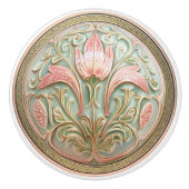 Tulipe victorienne Charme en céramique bouton Toul (Devant)