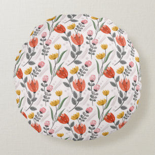 Tulipes à main moderne Coussin rond