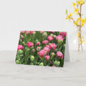 Tulipes à profusion Carte de vœux vierge (Fleur jaune)