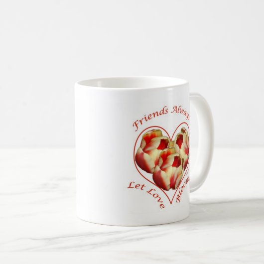 Tulipes, amis, tasse (Devant droit)