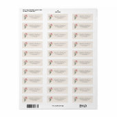 Tulipes Aquarelle Rose Crème Étiquette Script Élég (Feuille entière)