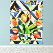 Tulipes Art Déco Artistique (Insitu (Plancher de Bois))