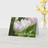Tulipes blanches • Carte de voeux d'anniversaire (Fleur jaune)