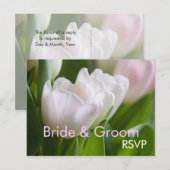 Tulipes blanches ・ Carte postale RSVP (Devant / Derrière)