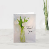 Tulipes blanches en Merci Mariage de bouteille de  (Devant)