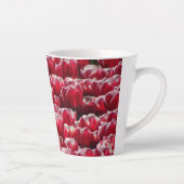 Tulipes blanches rouges Motif Latte Mug (Droite)