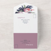 Tulipes bleues violettes en un seul Faire-part de  (Dehors)