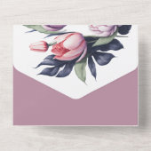 Tulipes bleues violettes en un seul Faire-part de  (Verso)