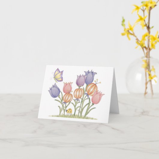 Tulipes - Carte de note (Fleur jaune)