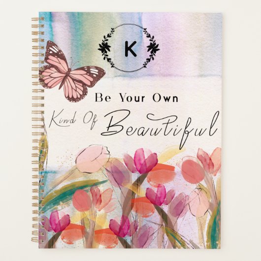 Tulipes chaudes et citation papillon, Monogramme p (Devant)