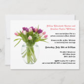 Tulipes Colorées dans un Vase - Faire-Part de Mar (Devant)