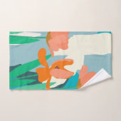 Tulipes d'abricot Blocs de couleurs artistiques mo (Serviette à main)