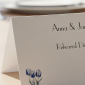 Tulipes dans Delft Blue carte personnalisable