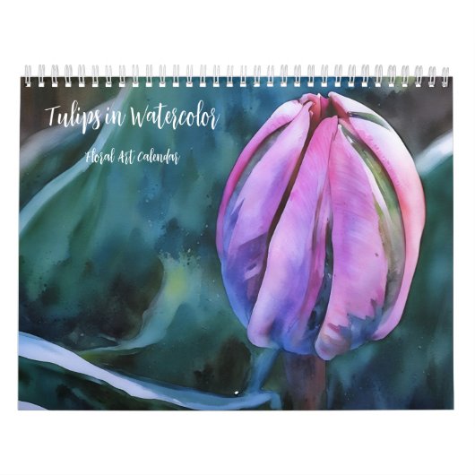Tulipes dans l'aquarelle Floral Art Calendrier (Protection)