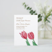 Tulipes d'aquarelle Enregistrer la carte Mariage d (Debout devant)