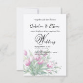 Tulipes d'aquarelle, Faire-part de mariage (Devant)