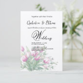 Tulipes d'aquarelle, Faire-part de mariage (Debout devant)