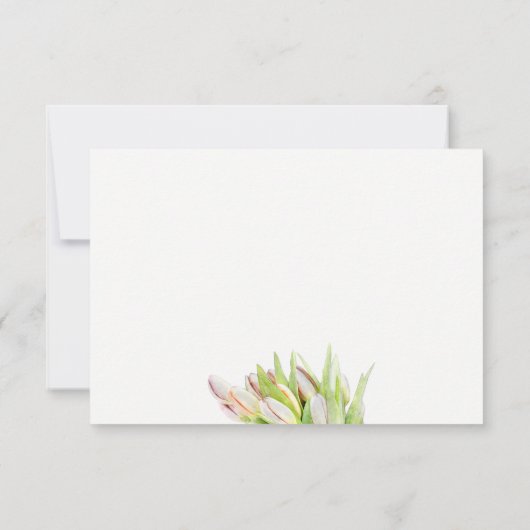Tulipes d'aquarelle mariage RSVP (Dos)