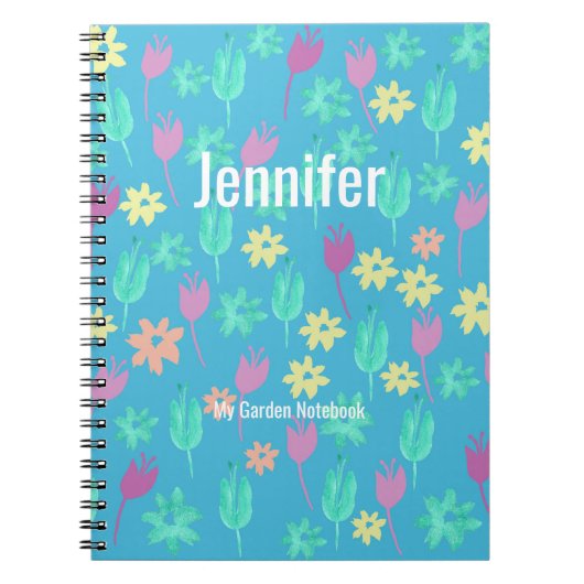 Tulipes de Carnet personnalisées multicolores (Devant)