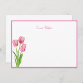 Tulipes de cartes de notes personnalisées (Devant / Derrière)