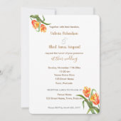 Tulipes de perroquets jaunes Faire-part de mariage (Devant)