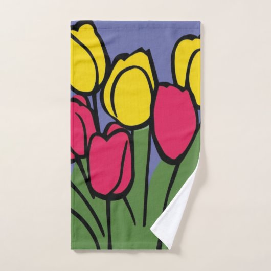 Tulipes de printemps (Serviette à main)