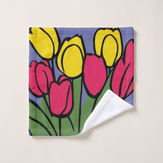 Tulipes de printemps (Gant de toilette)