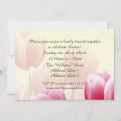 Tulipes de printemps personnalisées Invitations de (Dos)