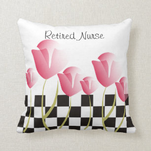 Tulipes de rose de coussin de retraite