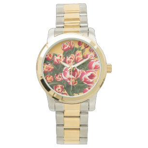 Tulipes Deux Tonalités Bracelet Montre