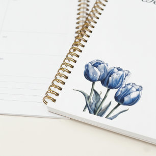 Tulipes en bleu de Delft, personnalisables