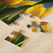 Tulipes en fleurs jaunes, puzzle (Côté)