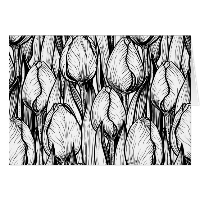 Tulipes en noir et blanc (Devant horizontal)