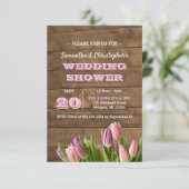 Tulipes et Barnwood Invitation de la douche nuptia (Debout devant)