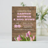 Tulipes et Barnwood Invitation de Pâques (Debout devant)