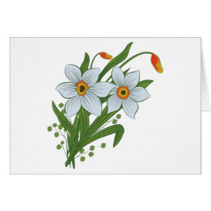 Tulipes et fleurs de jonquilles