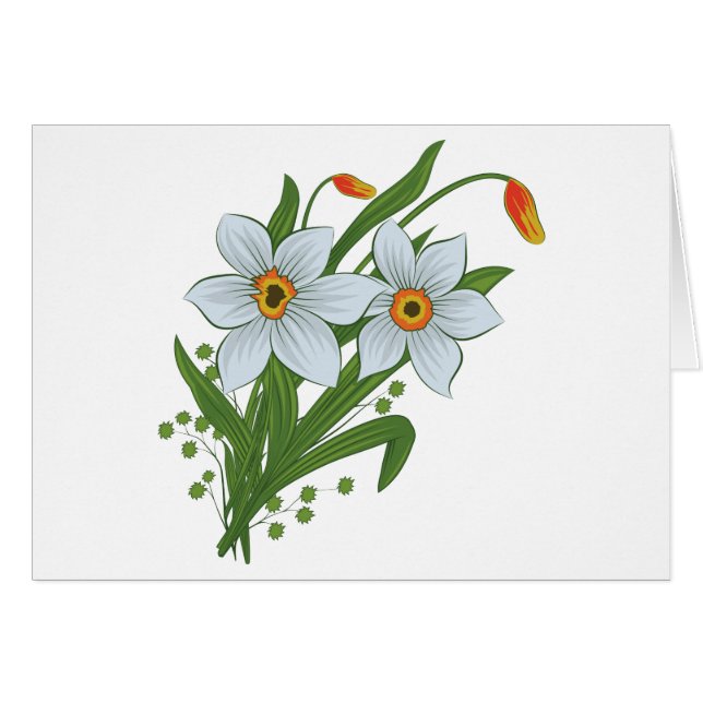 Tulipes et fleurs de jonquilles (Devant horizontal)