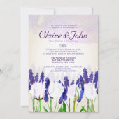 Tulipes et invitation au mariage de la lavande (Devant)