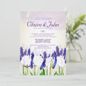 Tulipes et invitation au mariage de la lavande (Debout devant)