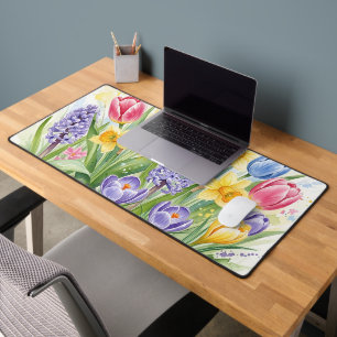 Tulipes et jonquilles aquarelle de jardin printani