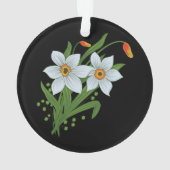 Tulipes et jonquilles Fleurs Arrière - plan noir (dos)